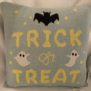 Pastel Blue Trick or Treat Halloween Pillow Viral on Instagram